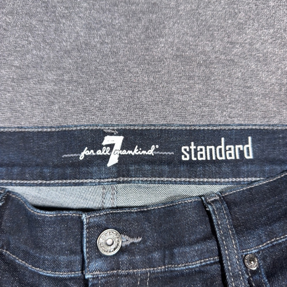 For All Mankind Standard Jeans Mens 34x31 Dark Wash Straight Leg Denim Stretch - Picture 2 of 9
